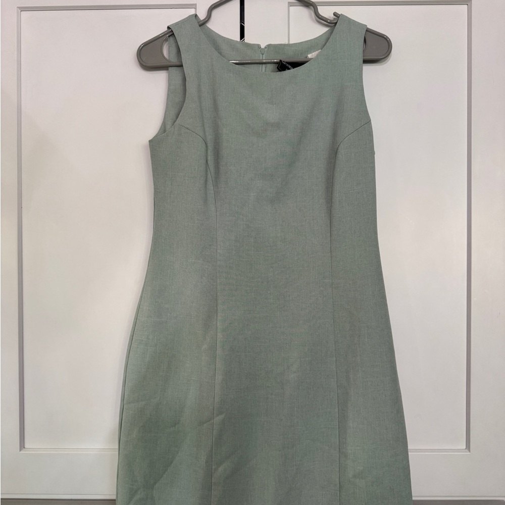 Elegant Sleeveless Blue-Gray Turquoise Dress